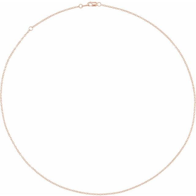 14K 1.3 mm Adjustable Cable Chain