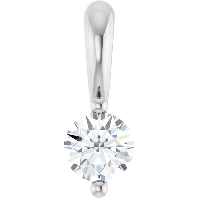 Ethereal Glow – Natural Diamond Round Pendant