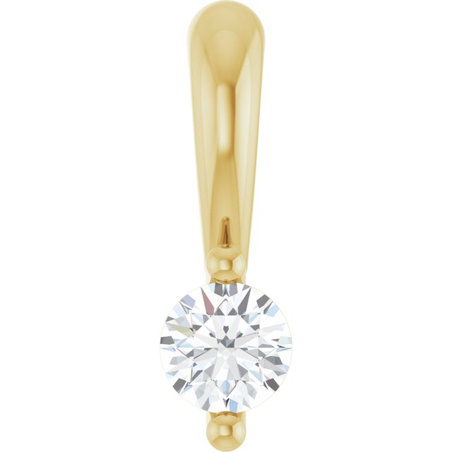 Ethereal Glow – Natural Diamond Round Pendant