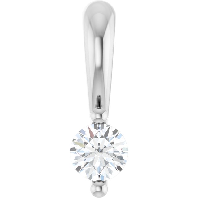 Ethereal Glow – Natural Diamond Round Pendant