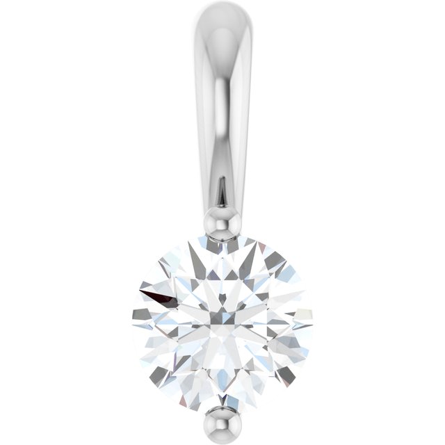 Ethereal Glow – Natural Diamond Round Pendant