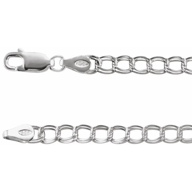 14K 4 mm Curb Charm 7" Chain