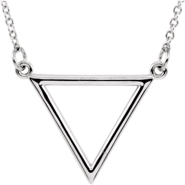 14K Triangle 16" Necklace