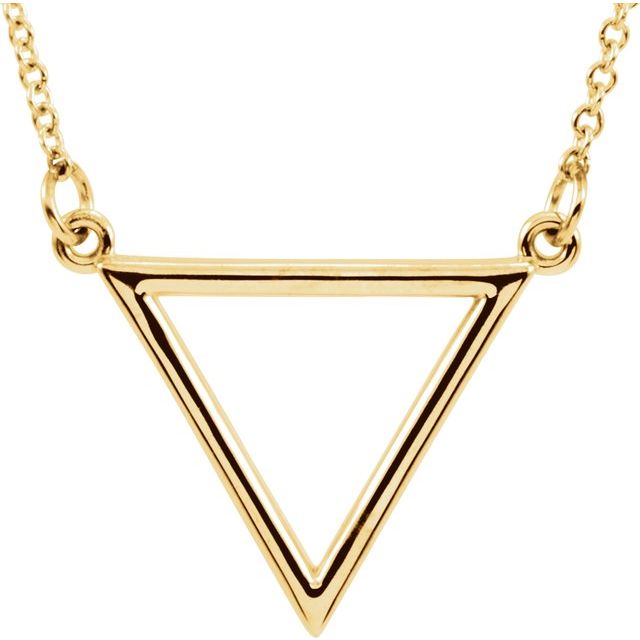 14K Triangle 16" Necklace