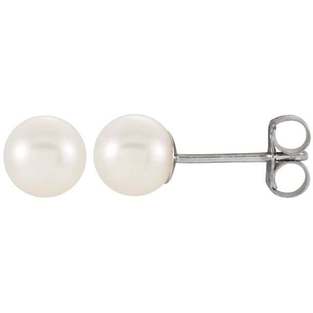 Oceana Glow - 14K Cultured White Freshwater Pearl Earrings