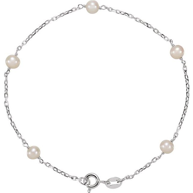 Oceana - Moonlit Elegance – Sterling Silver & Pearl Bracelet