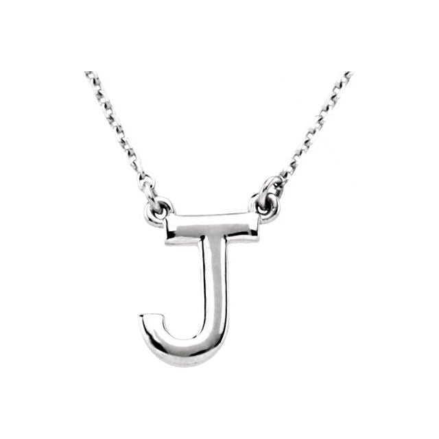 Lettered Elegance – 14K Block Initial Necklace