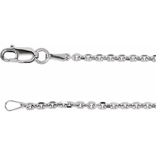14K 1.75 mm Diamond-Cut Cable Chain