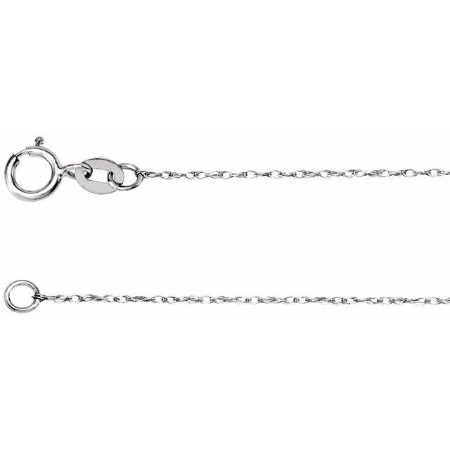 14K .75 mm Rope Chain