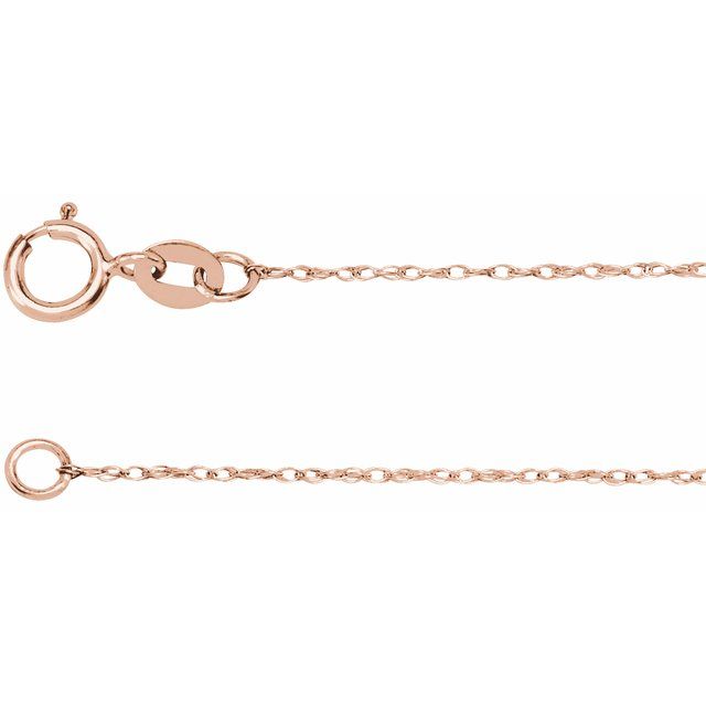 14K .75 mm Rope Chain