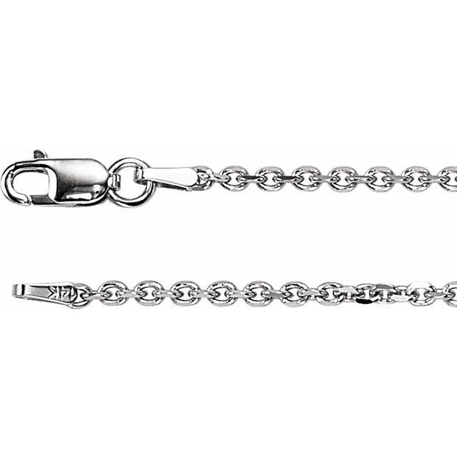 14K 1.75 mm Diamond-Cut Cable Chain