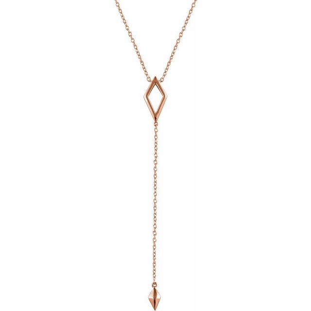 14K Geometric 16-18" Y Necklace