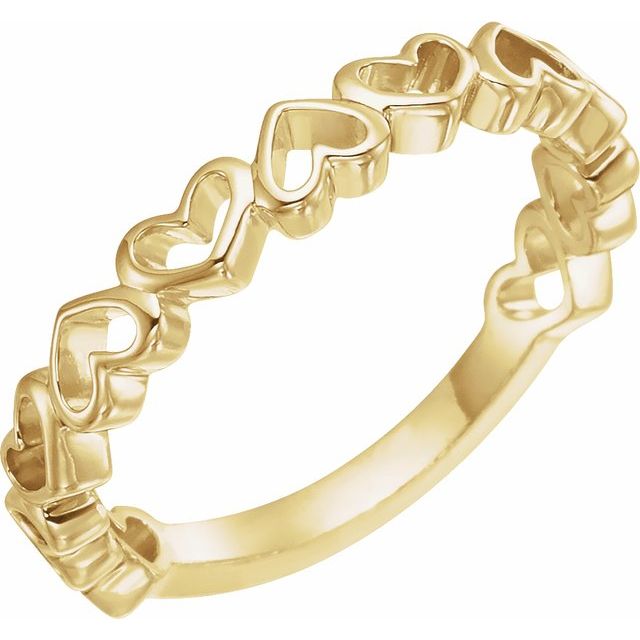 14K Heart Ring
