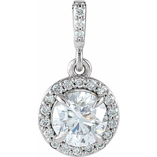 Gilded Brilliance – Halo-Style Diamond Dream Pendant