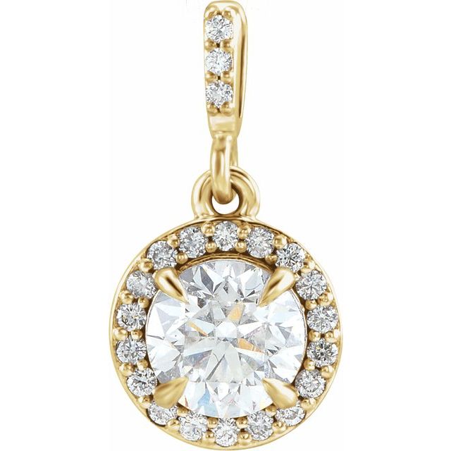 Gilded Brilliance – Halo-Style Diamond Dream Pendant