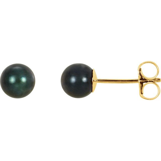 Oceana Abyss – Cultured Akoya Pearl Earrings