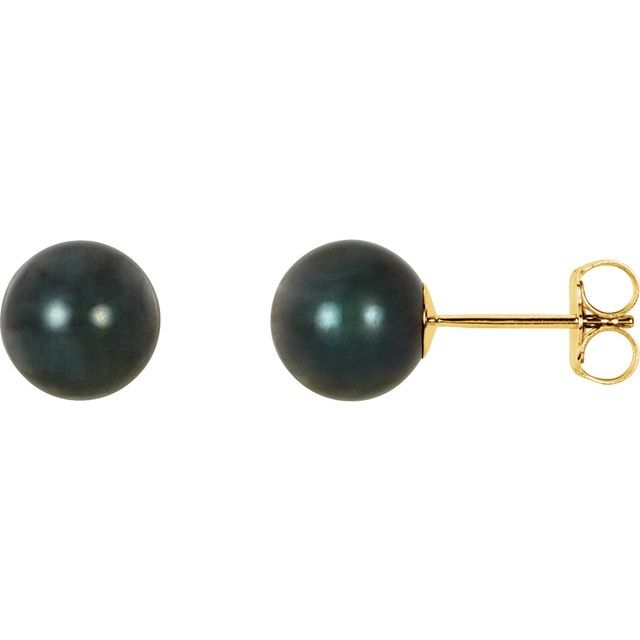 Oceana Abyss – Cultured Akoya Pearl Earrings