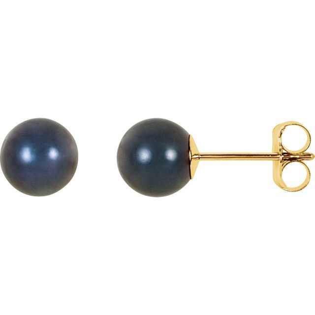 Oceana Abyss – Cultured Akoya Pearl Earrings