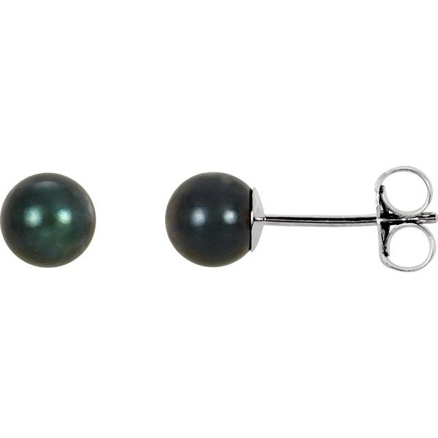 Oceana Abyss – Cultured Akoya Pearl Earrings