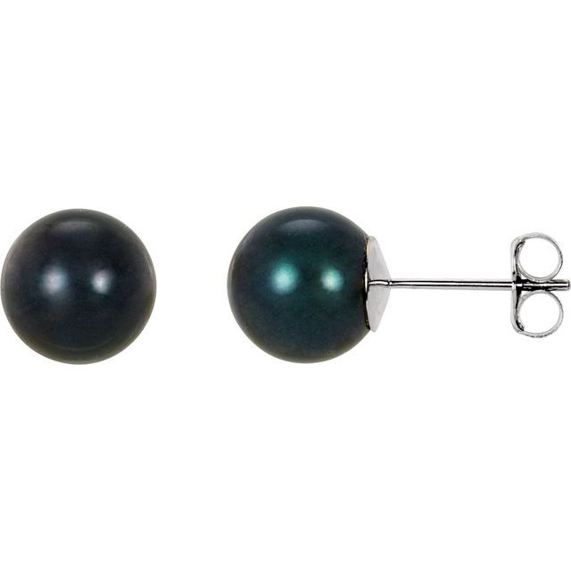 Oceana Abyss – Cultured Akoya Pearl Earrings