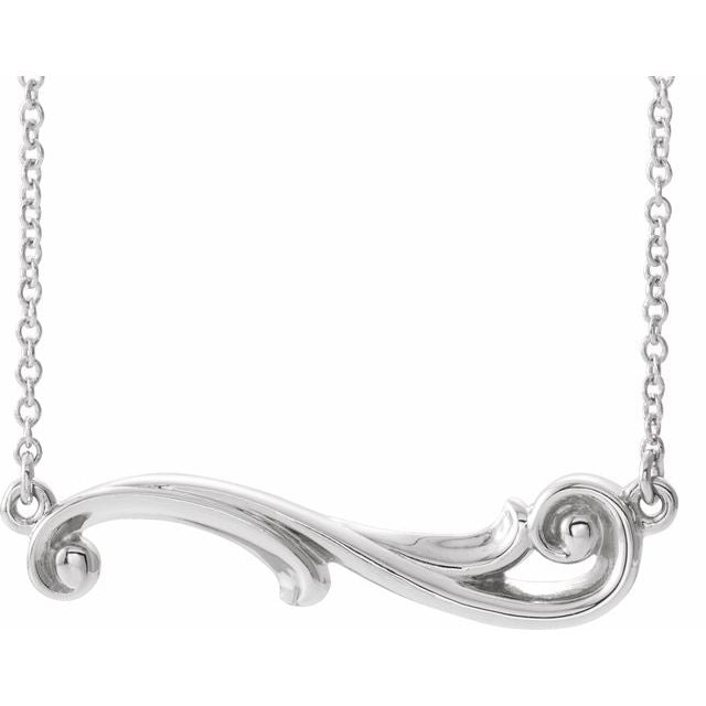 14K Freeform Bar 18" Necklace