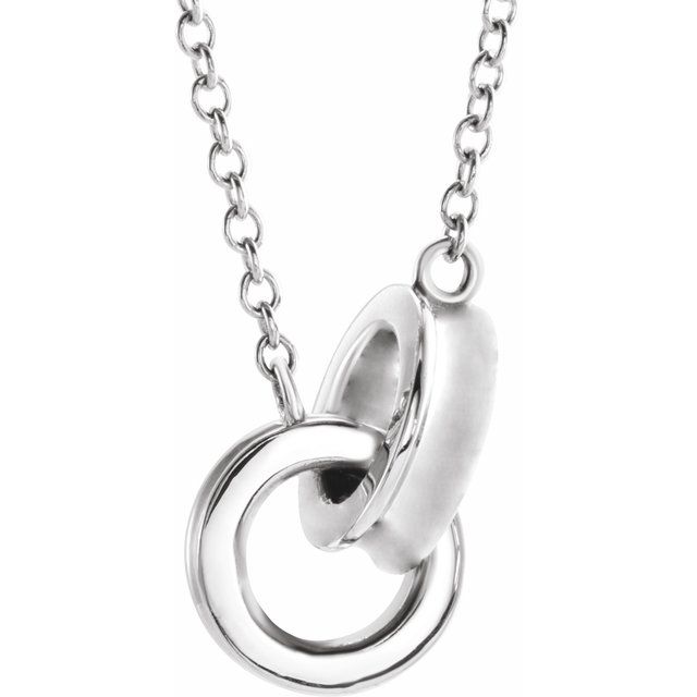 14K Interlocking Circle 18" Necklace