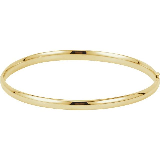 Timeless Radiance – 14K 4 mm Classic Bangle