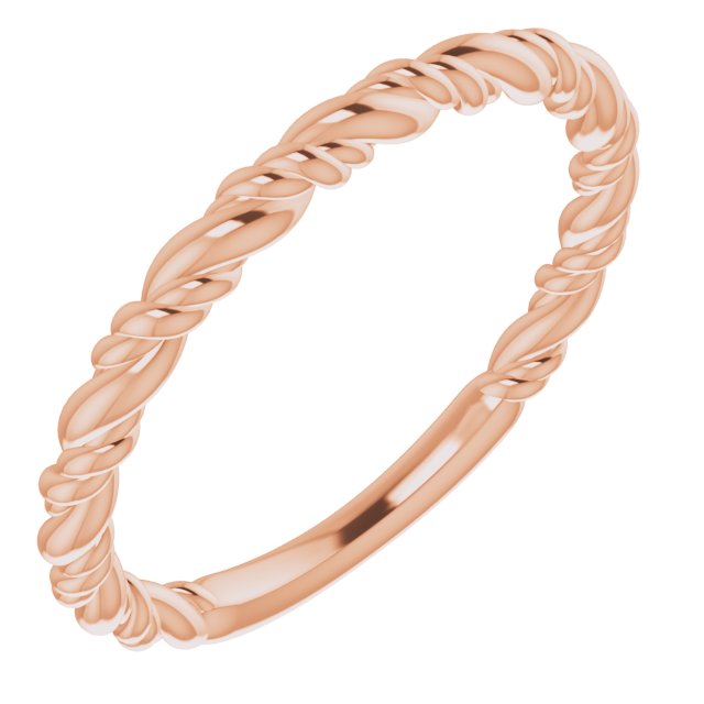 14K Stackable Rope Ring