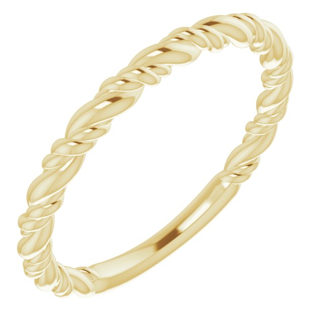 14K Stackable Rope Ring