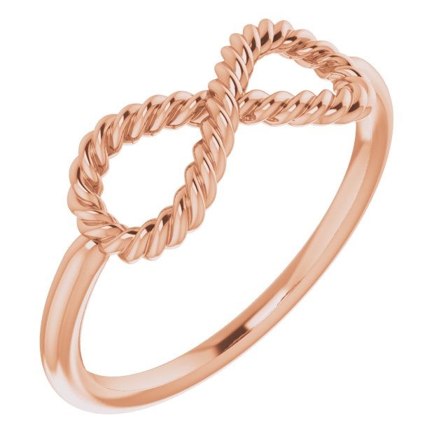 14K Infinity-Inspired Rope Ring