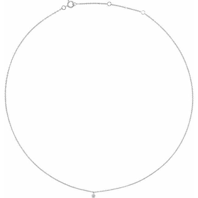 Timeless Elegance – Natural Diamond Solitaire Necklace