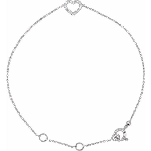 Diamond Heart Bracelet