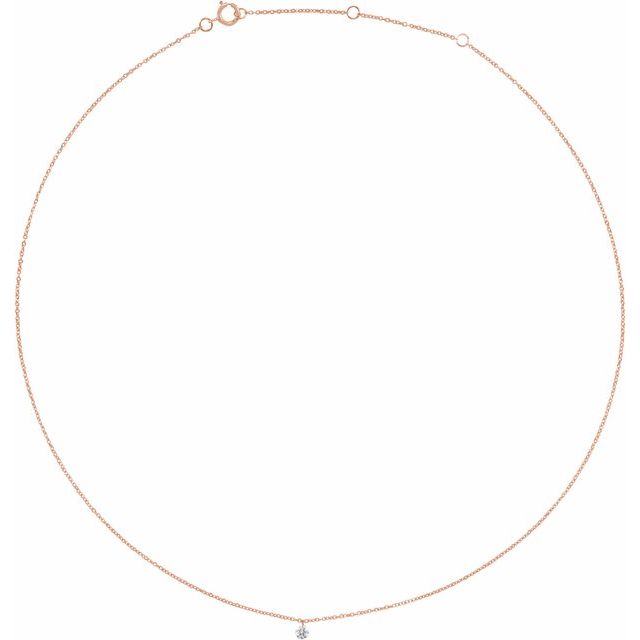 Timeless Elegance – Natural Diamond Solitaire Necklace