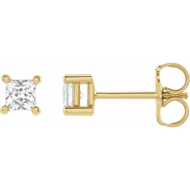 Modern Brilliance –2.5mm Square Lab-Grown Diamond Earrings