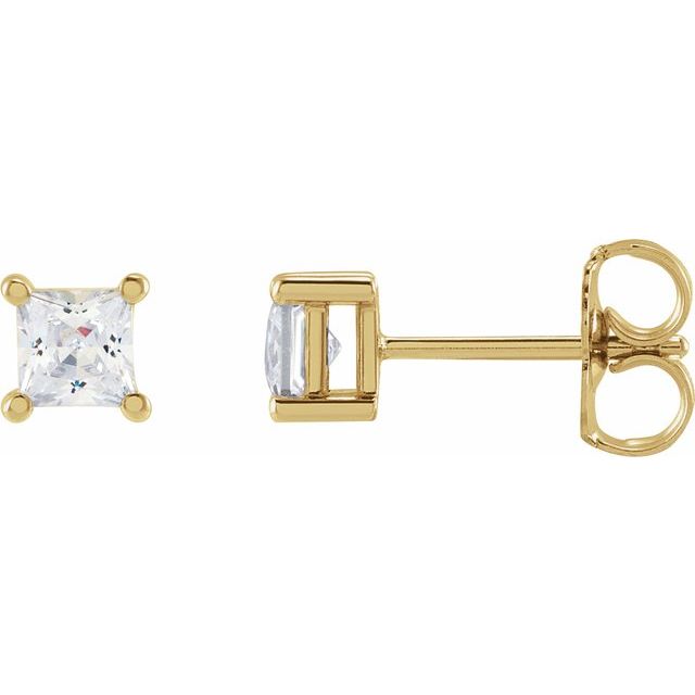 Modern Brilliance –2.5mm Square Lab-Grown Diamond Earrings