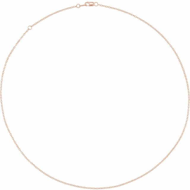 14K 1.3 mm Adjustable Cable Chain