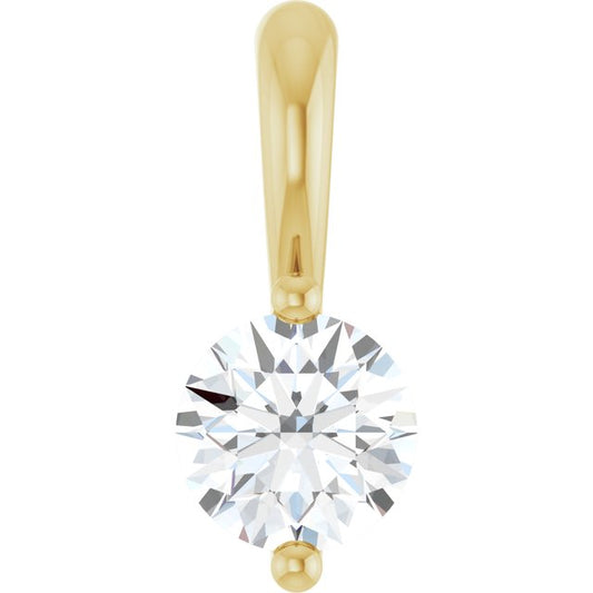 Ethereal Glow – Natural Diamond Round Pendant