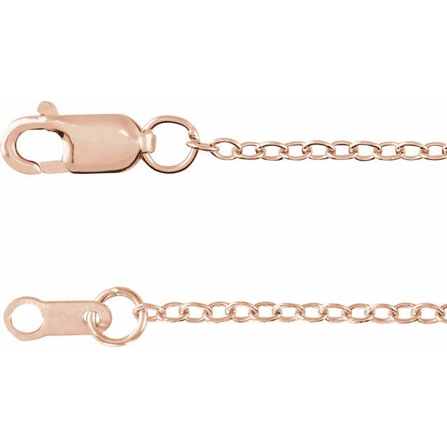 14K 1.3 mm Adjustable Cable Chain