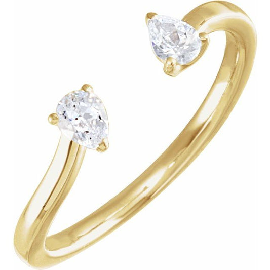 Golden Dew – Lab-Grown Diamond Two-Stone Ring