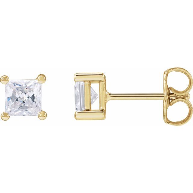 Modern Brilliance –2.5mm Square Lab-Grown Diamond Earrings