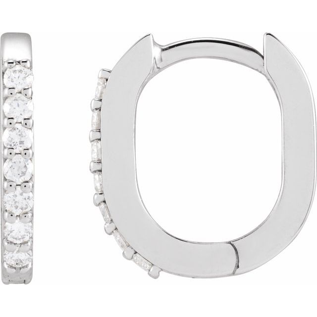 Glow – Natural Diamond 15mm Hoop Earrings