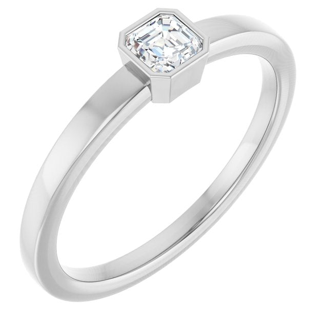 Modern Radiance – 14K Gold Hexagon Lab-Grown Diamond Solitaire Ring