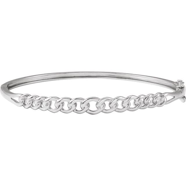 Luxe Links – 14K Polished Chain Bangle