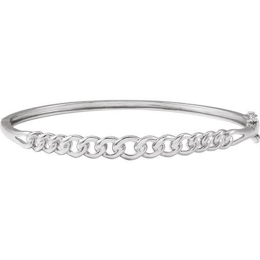 Luxe Links – 14K Polished Chain Bangle