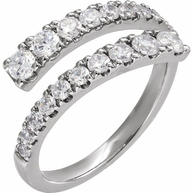 Graceful Radiance – 9/10 CTW Lab-Grown Diamond Bypass Ring