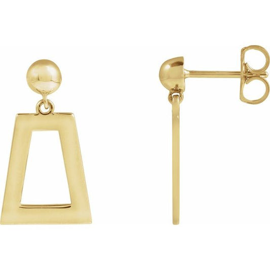 14K Geometric Earrings