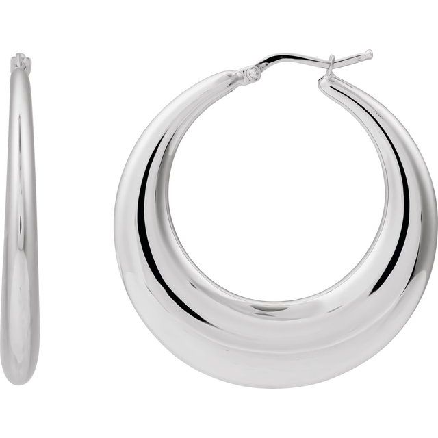 Golden Aura – 14K Polished Hoop Perfection