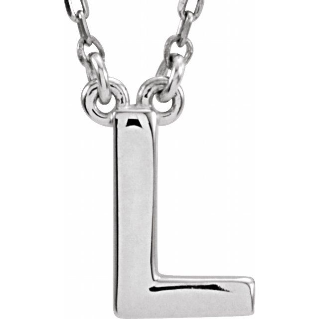 Lettered Elegance – 14K Block Initial Necklace