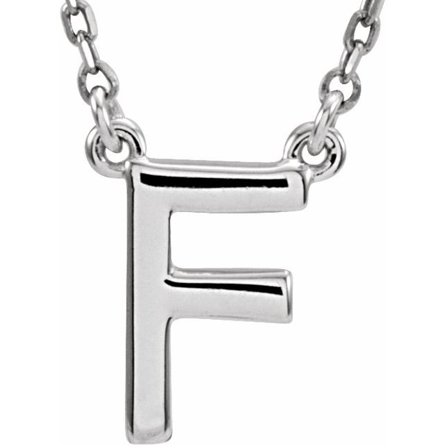 Lettered Elegance – 14K Block Initial Necklace