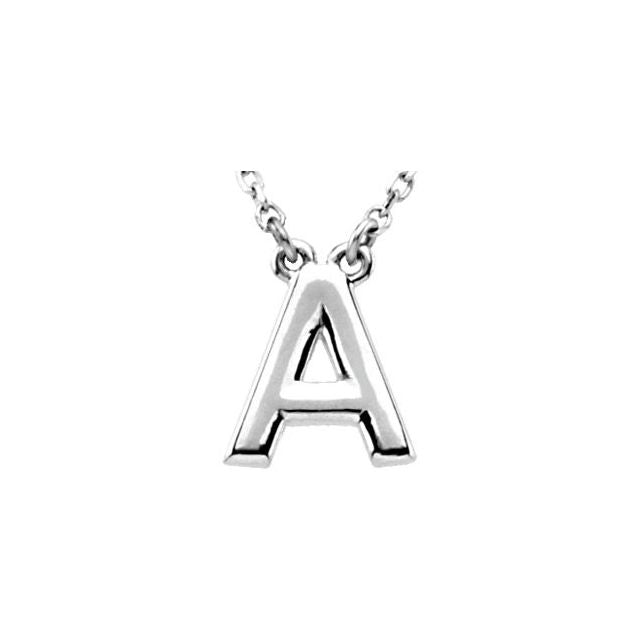 Lettered Elegance – 14K Block Initial Necklace